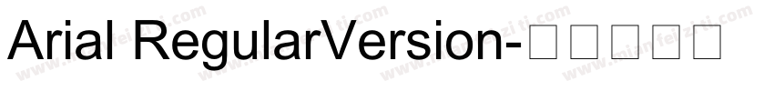 Arial RegularVersion字体转换